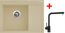 Sinks RIM 650 L Sahara + Elka černá matná 